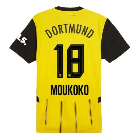 Borussia Dortmund Moukoko 18 Domácí 2024-25 - Fotbalové Dresy (S/S)